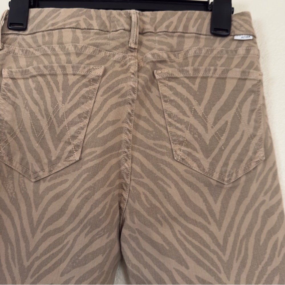 Mother Jeans Size 27 The Looker Ankle Fray in Sweet Stripes Khaki Dangerous Game - Picture 10 of 13